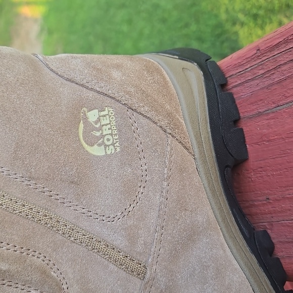 Sorel Beige Waterfall Boots Fleece Collar ZIP Waterproof Thinsulate Ultra US 8 - Picture 2 of 8